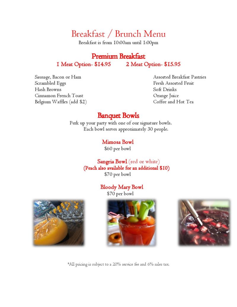Breakfast/Brunch Menu - Hamlin Pub