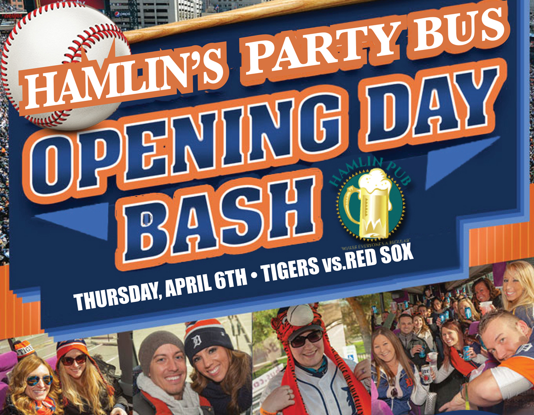 Detroit Tiger's Opening Day Party Bus