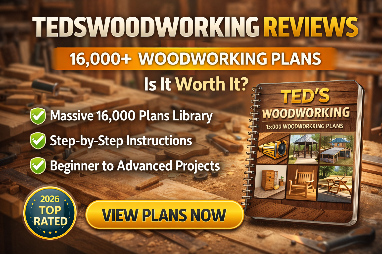 TedsWoodworking Reviews 2026: Is It Worth Buying 16,000 Woodworking Plans or Just Hype?